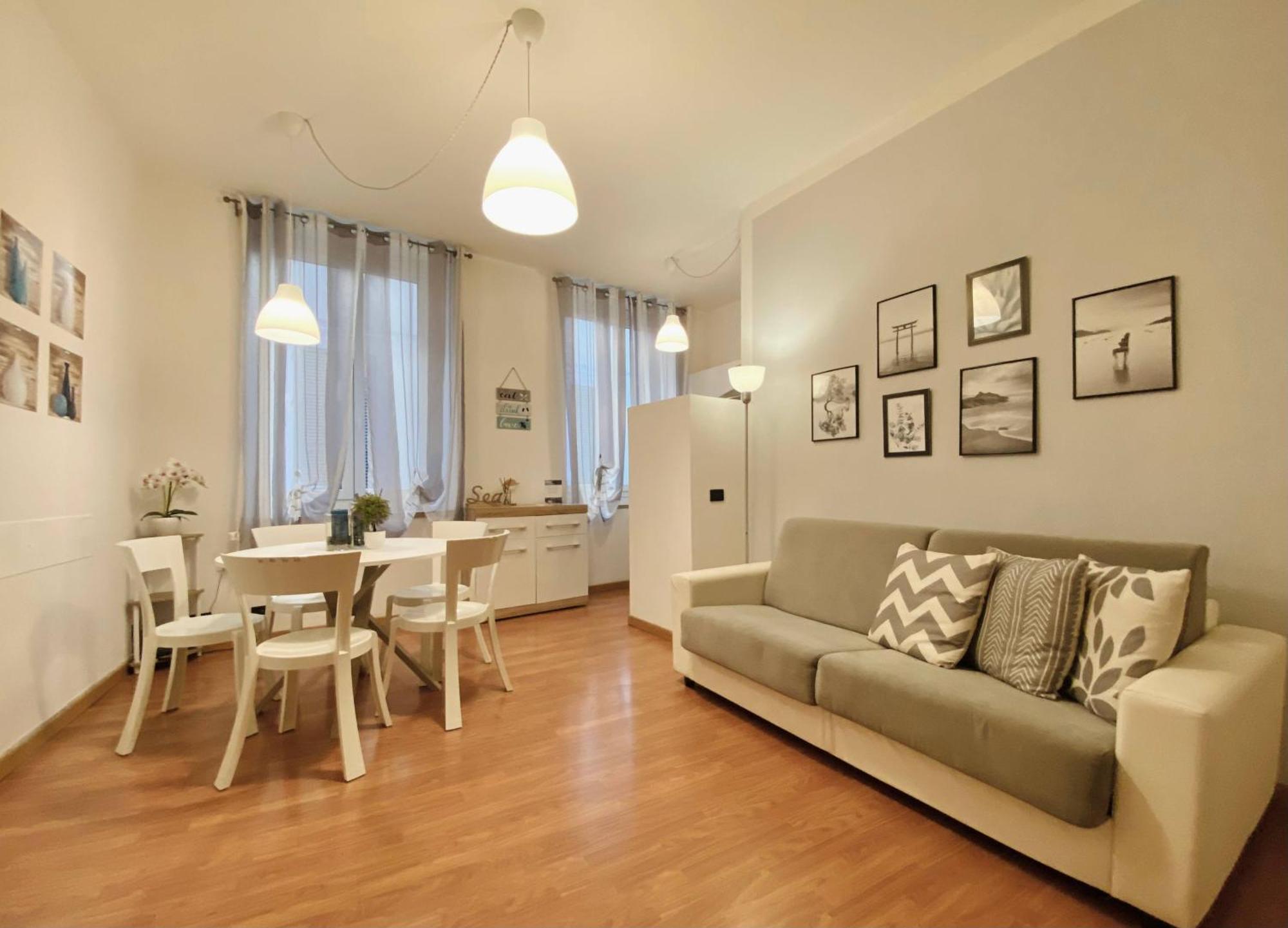 Mazzini 12, Elegant Central Apartment With Free Private Garage 800 M, Air Conditioning, Wi-Fi, Just 100 M From The Public Beach Rapallo Dış mekan fotoğraf